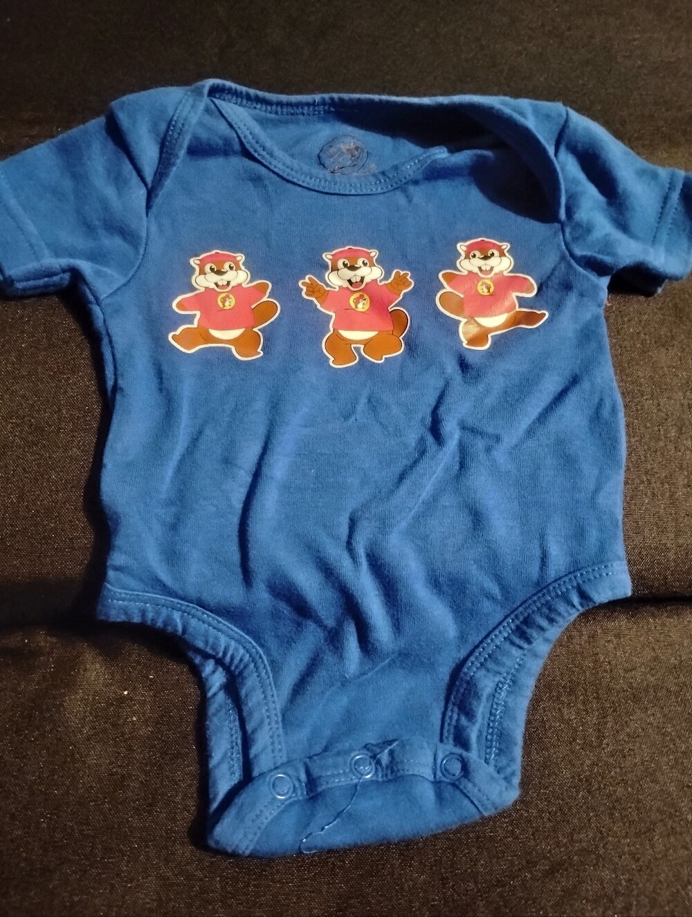 3 Onies Star Wars Royal Blue Baby One-Piece Bodysuit with Bear Trio Graphics